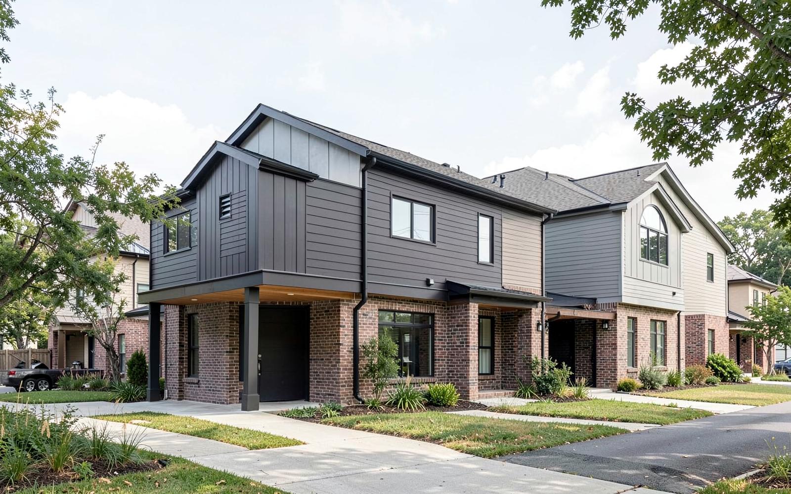 New residential infill townhomes in a metro Atlanta neighborhood